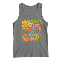 Retired Teacher Gift Tank Top Forever On Summer Break Retirement 2026 Vintage Flower Graphic