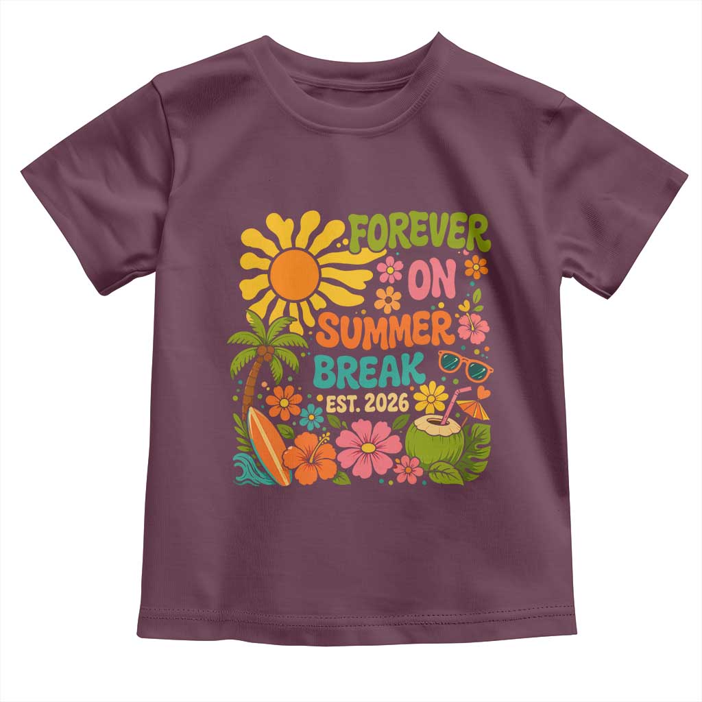 Retired Teacher Gift Toddler T Shirt Forever On Summer Break Retirement 2026 Vintage Flower Graphic
