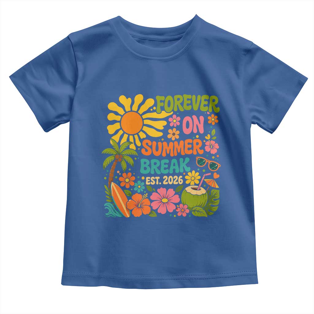 Retired Teacher Gift Toddler T Shirt Forever On Summer Break Retirement 2026 Vintage Flower Graphic
