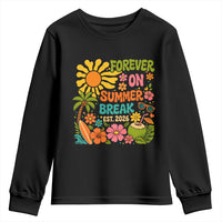 Retired Teacher Gift Youth Sweatshirt Forever On Summer Break Retirement 2026 Vintage Flower Graphic