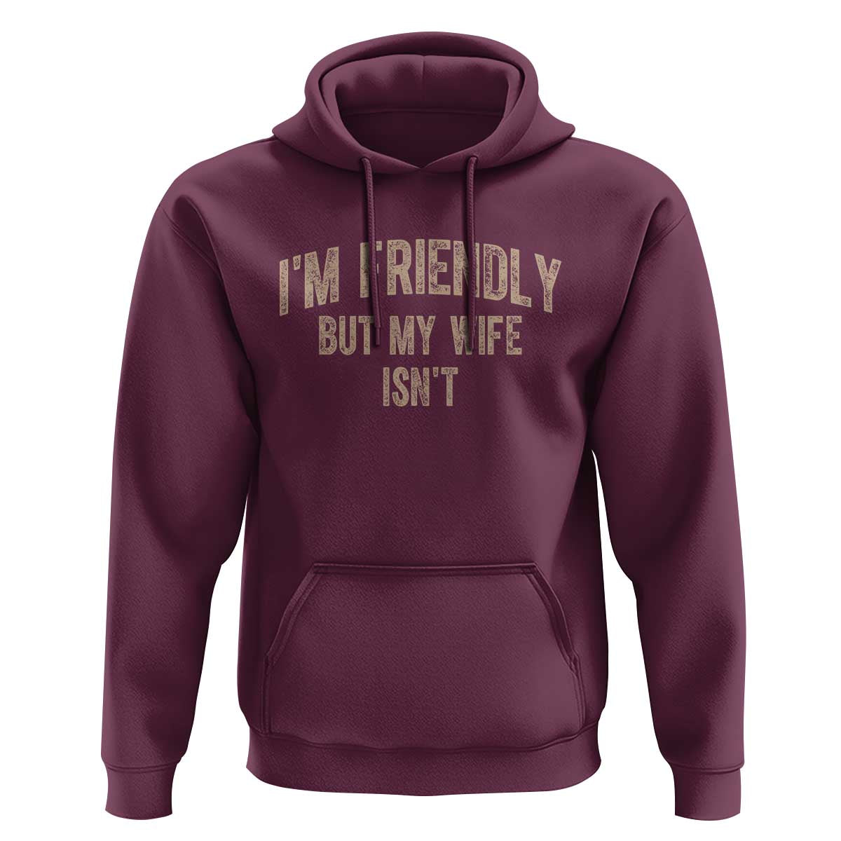 Retro Im Friendly But My Wife Isnt Funny Husband Hoodie