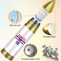 Haiti Haitian Flag Bullet Tumbler Proud Haitienne Cheer Country Favorite Spirit Game Caribbean Souvenir