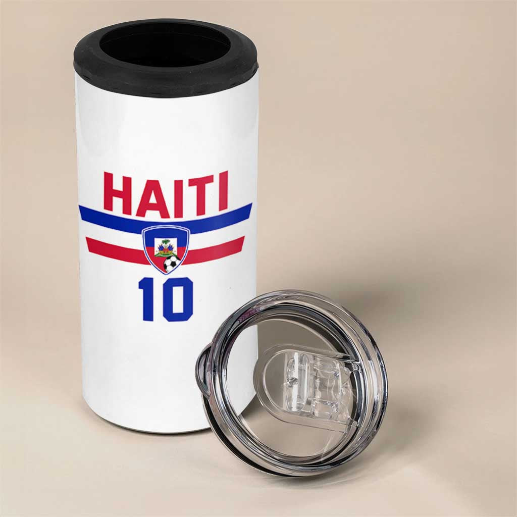 Haiti Haitian Flag 4 in 1 Can Cooler Tumbler Proud Haitienne Cheer Country Favorite Spirit Game Caribbean Souvenir