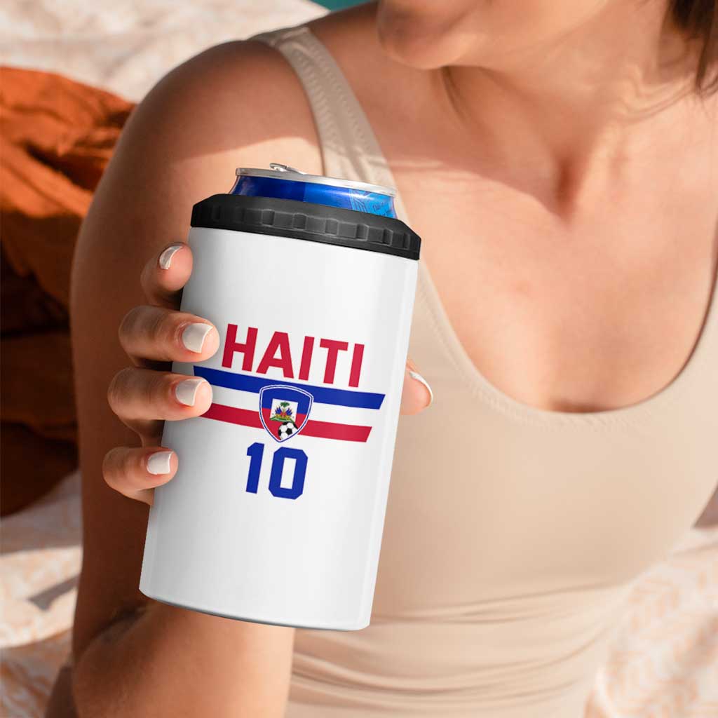 Haiti Haitian Flag 4 in 1 Can Cooler Tumbler Proud Haitienne Cheer Country Favorite Spirit Game Caribbean Souvenir