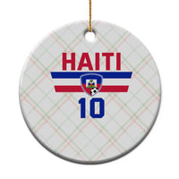 Haiti Haitian Flag Ceramic Ornament Proud Haitienne Cheer Country Favorite Spirit Game Caribbean Souvenir