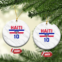 Haiti Haitian Flag Ceramic Ornament Proud Haitienne Cheer Country Favorite Spirit Game Caribbean Souvenir