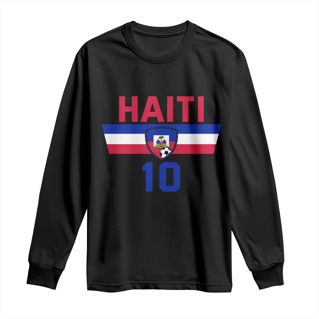 Haiti Haitian Flag Long Sleeve Shirt Proud Haitienne Cheer Country Favorite Spirit Game Caribbean Souvenir