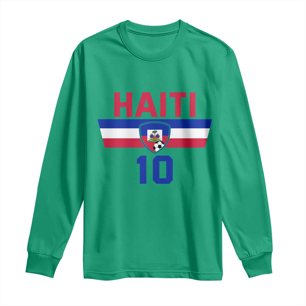 Haiti Haitian Flag Long Sleeve Shirt Proud Haitienne Cheer Country Favorite Spirit Game Caribbean Souvenir