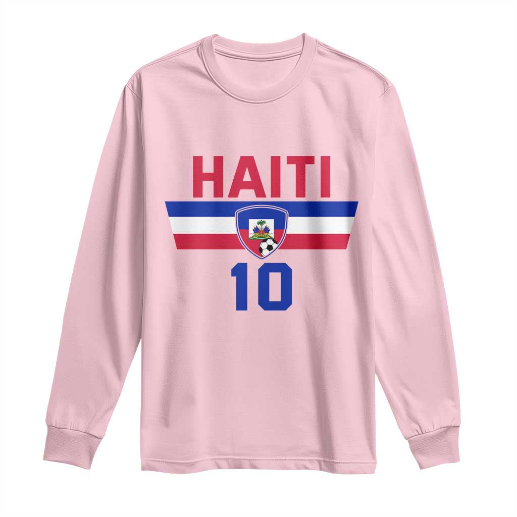 Haiti Haitian Flag Long Sleeve Shirt Proud Haitienne Cheer Country Favorite Spirit Game Caribbean Souvenir