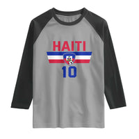 Haiti Haitian Flag Raglan Shirt Proud Haitienne Cheer Country Favorite Spirit Game Caribbean Souvenir