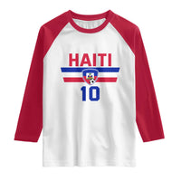 Haiti Haitian Flag Raglan Shirt Proud Haitienne Cheer Country Favorite Spirit Game Caribbean Souvenir