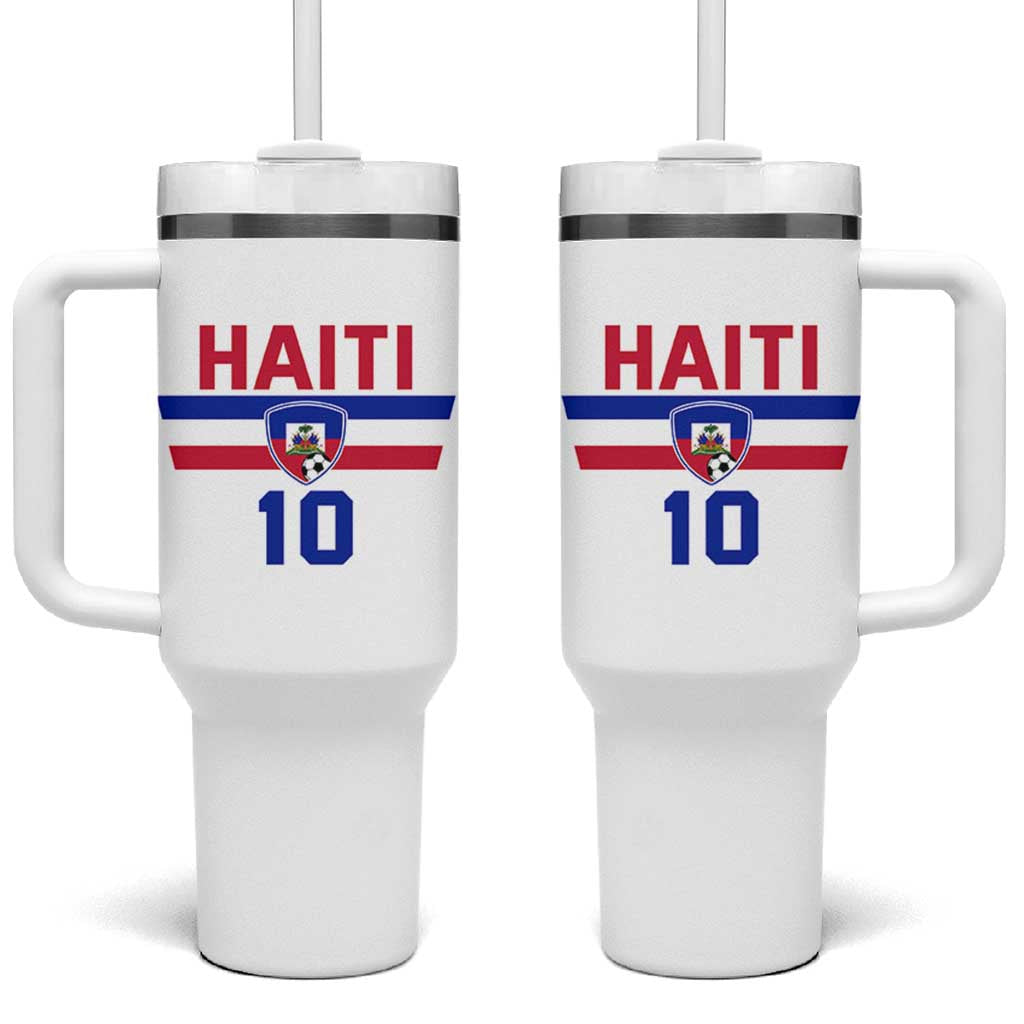 Haiti Haitian Flag Tumbler With Handle Proud Haitienne Cheer Country Favorite Spirit Game Caribbean Souvenir