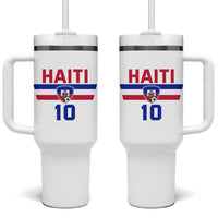 Haiti Haitian Flag Tumbler With Handle Proud Haitienne Cheer Country Favorite Spirit Game Caribbean Souvenir