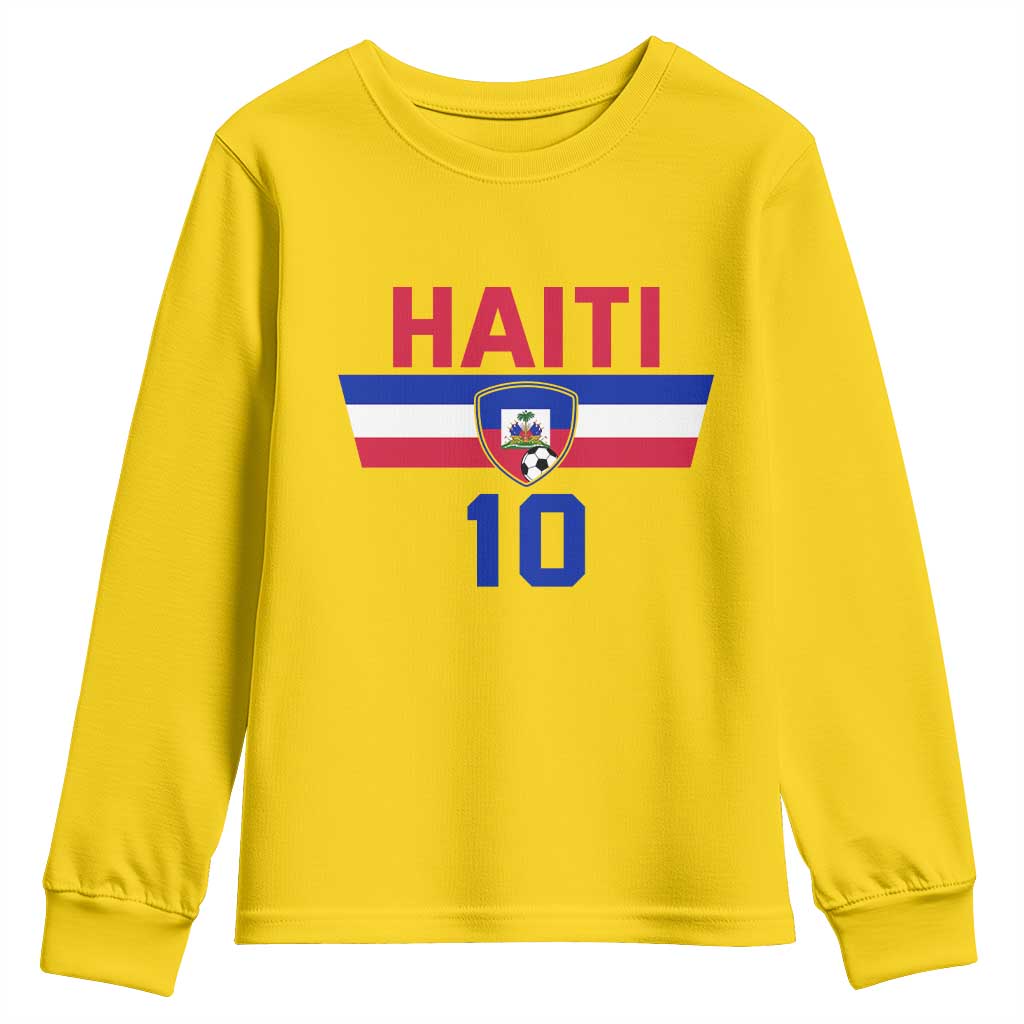 Haiti Haitian Flag Youth Sweatshirt Proud Haitienne Cheer Country Favorite Spirit Game Caribbean Souvenir