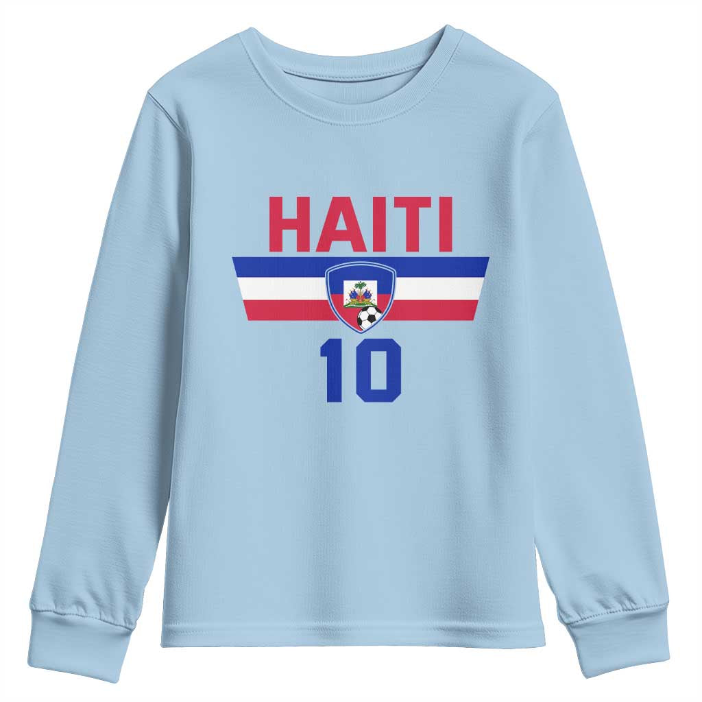 Haiti Haitian Flag Youth Sweatshirt Proud Haitienne Cheer Country Favorite Spirit Game Caribbean Souvenir
