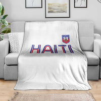 Haiti Flag Crest Throw Blanket Haitian Pride National Heritage Patriotic Graphic