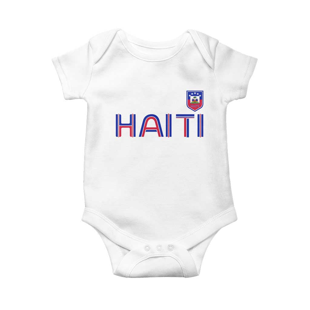 Haiti Flag Crest Baby Onesie Haitian Pride National Heritage Patriotic Graphic