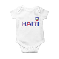 Haiti Flag Crest Baby Onesie Haitian Pride National Heritage Patriotic Graphic