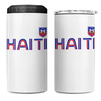 Haiti Flag Crest 4 in 1 Can Cooler Tumbler Haitian Pride National Heritage Patriotic Graphic