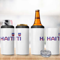 Haiti Flag Crest 4 in 1 Can Cooler Tumbler Haitian Pride National Heritage Patriotic Graphic