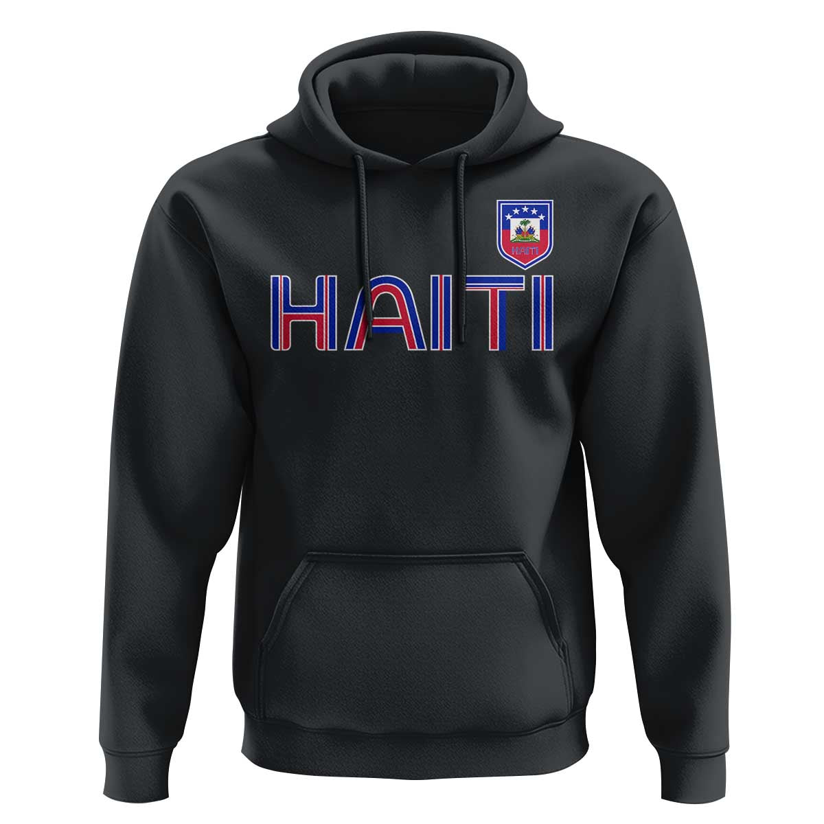 Haiti Flag Crest Hoodie Haitian Pride National Heritage Patriotic Graphic