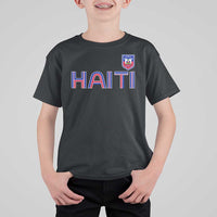 Haiti Flag Crest T Shirt For Kid Haitian Pride National Heritage Patriotic Graphic