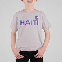 Haiti Flag Crest T Shirt For Kid Haitian Pride National Heritage Patriotic Graphic