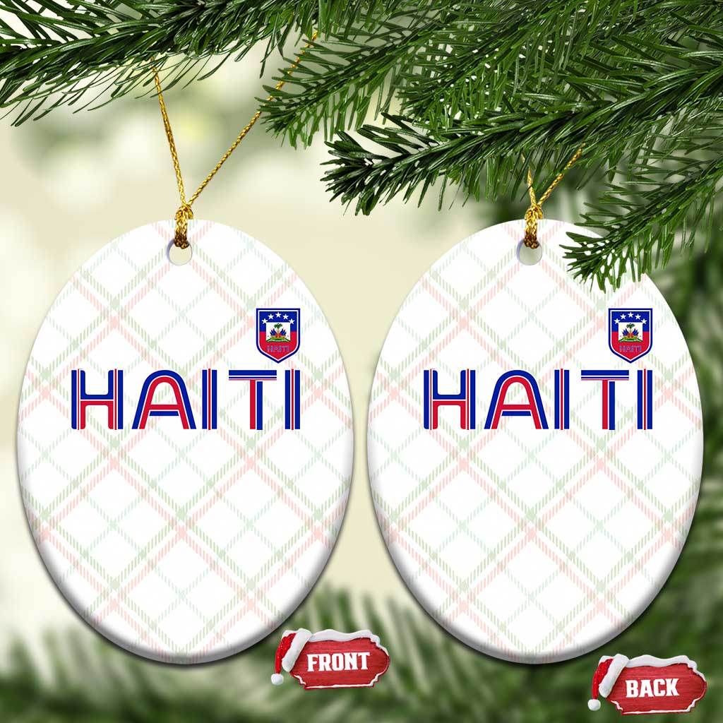 Haiti Flag Crest Ceramic Ornament Haitian Pride National Heritage Patriotic Graphic