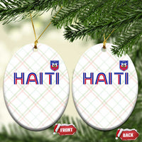 Haiti Flag Crest Ceramic Ornament Haitian Pride National Heritage Patriotic Graphic