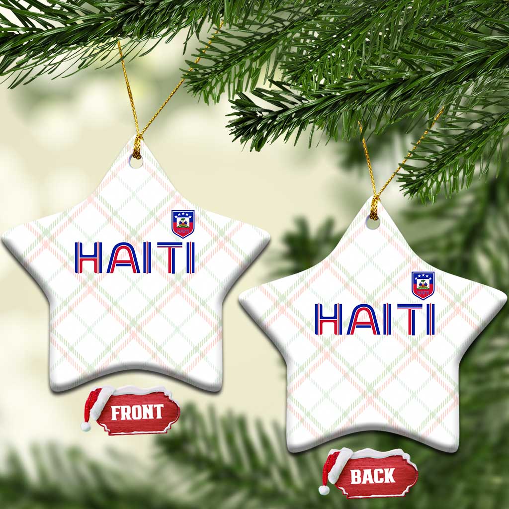 Haiti Flag Crest Ceramic Ornament Haitian Pride National Heritage Patriotic Graphic