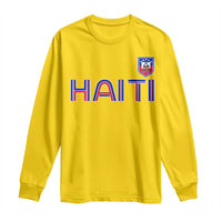 Haiti Flag Crest Long Sleeve Shirt Haitian Pride National Heritage Patriotic Graphic