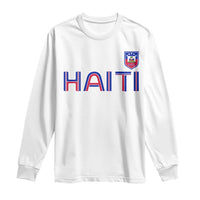Haiti Flag Crest Long Sleeve Shirt Haitian Pride National Heritage Patriotic Graphic
