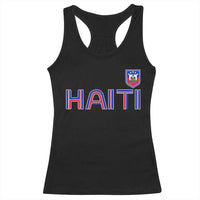 Haiti Flag Crest Racerback Tank Top Haitian Pride National Heritage Patriotic Graphic