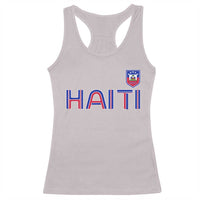 Haiti Flag Crest Racerback Tank Top Haitian Pride National Heritage Patriotic Graphic