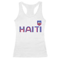 Haiti Flag Crest Racerback Tank Top Haitian Pride National Heritage Patriotic Graphic