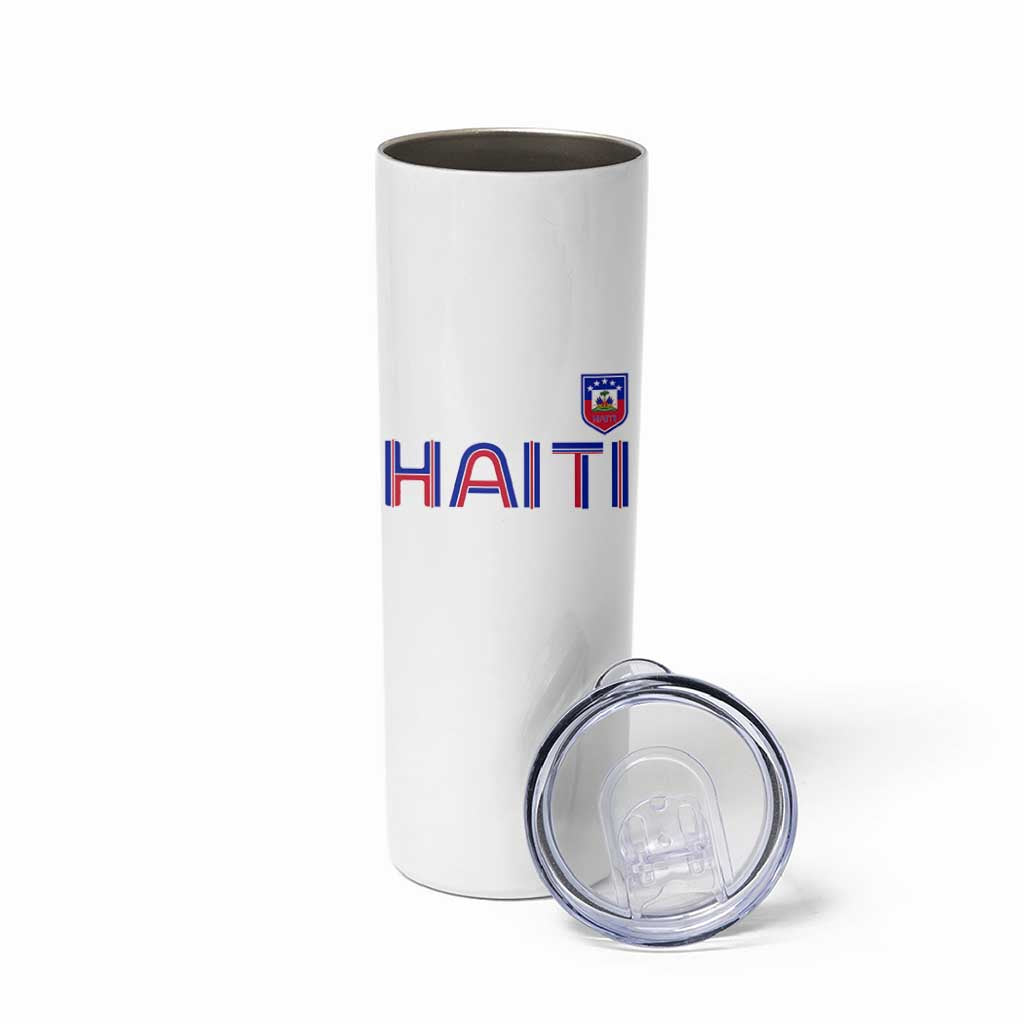 Haiti Flag Crest Skinny Tumbler Haitian Pride National Heritage Patriotic Graphic