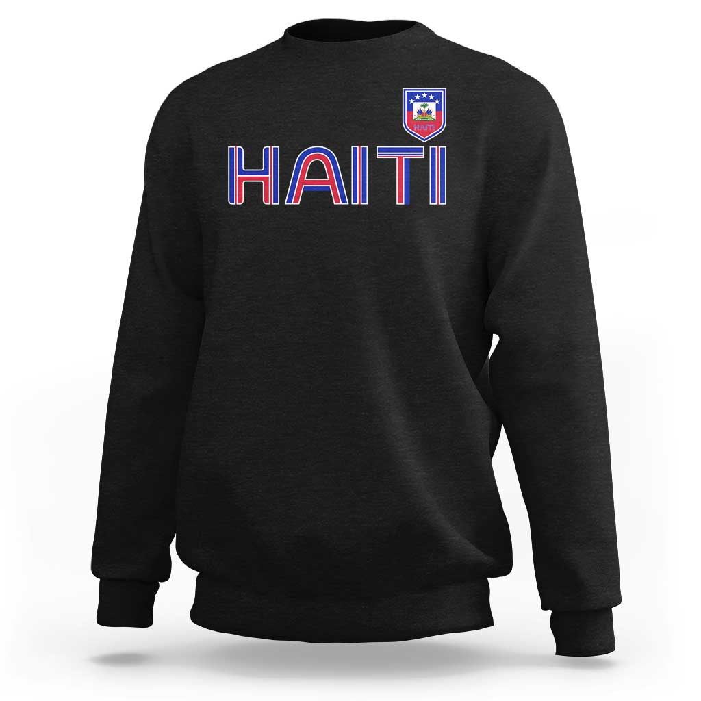 Haiti Flag Crest Sweatshirt Haitian Pride National Heritage Patriotic Graphic