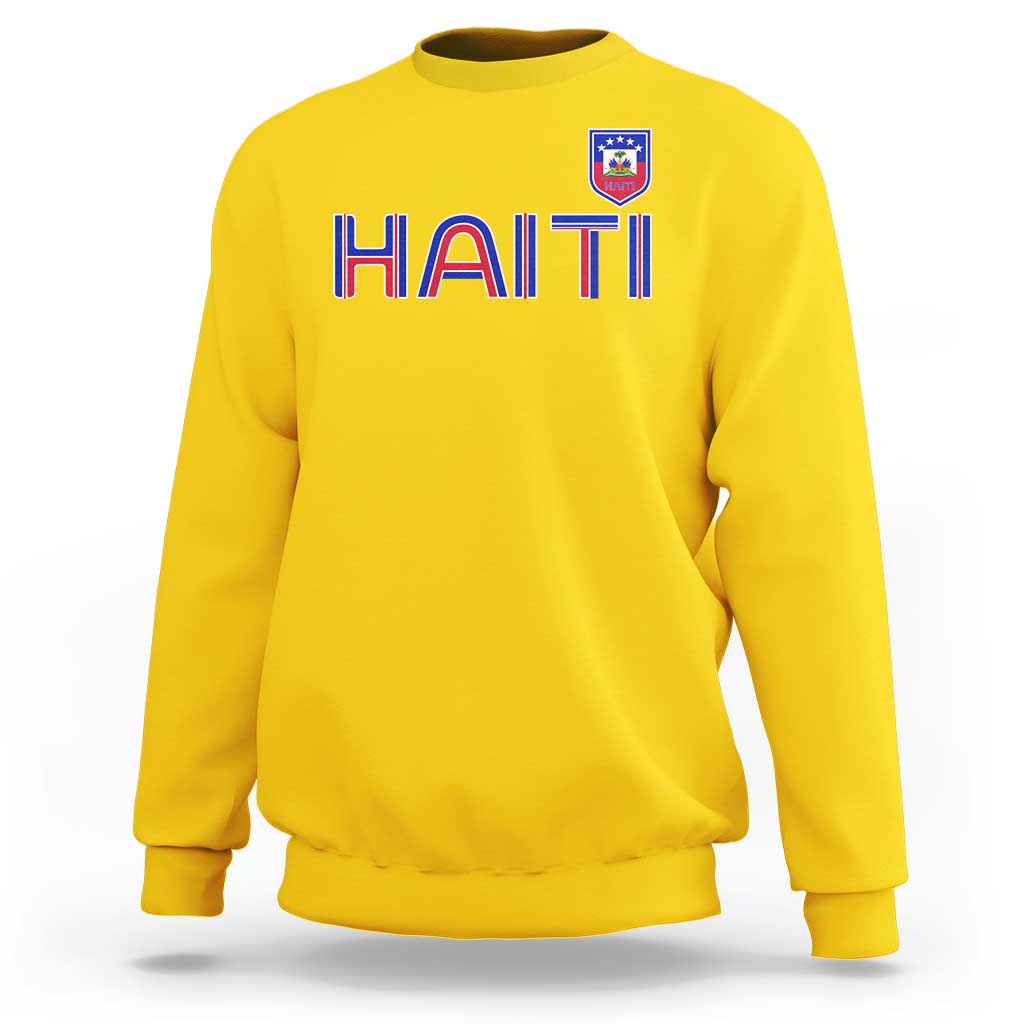 Haiti Flag Crest Sweatshirt Haitian Pride National Heritage Patriotic Graphic