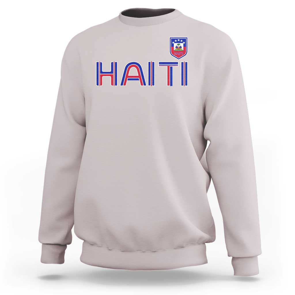 Haiti Flag Crest Sweatshirt Haitian Pride National Heritage Patriotic Graphic