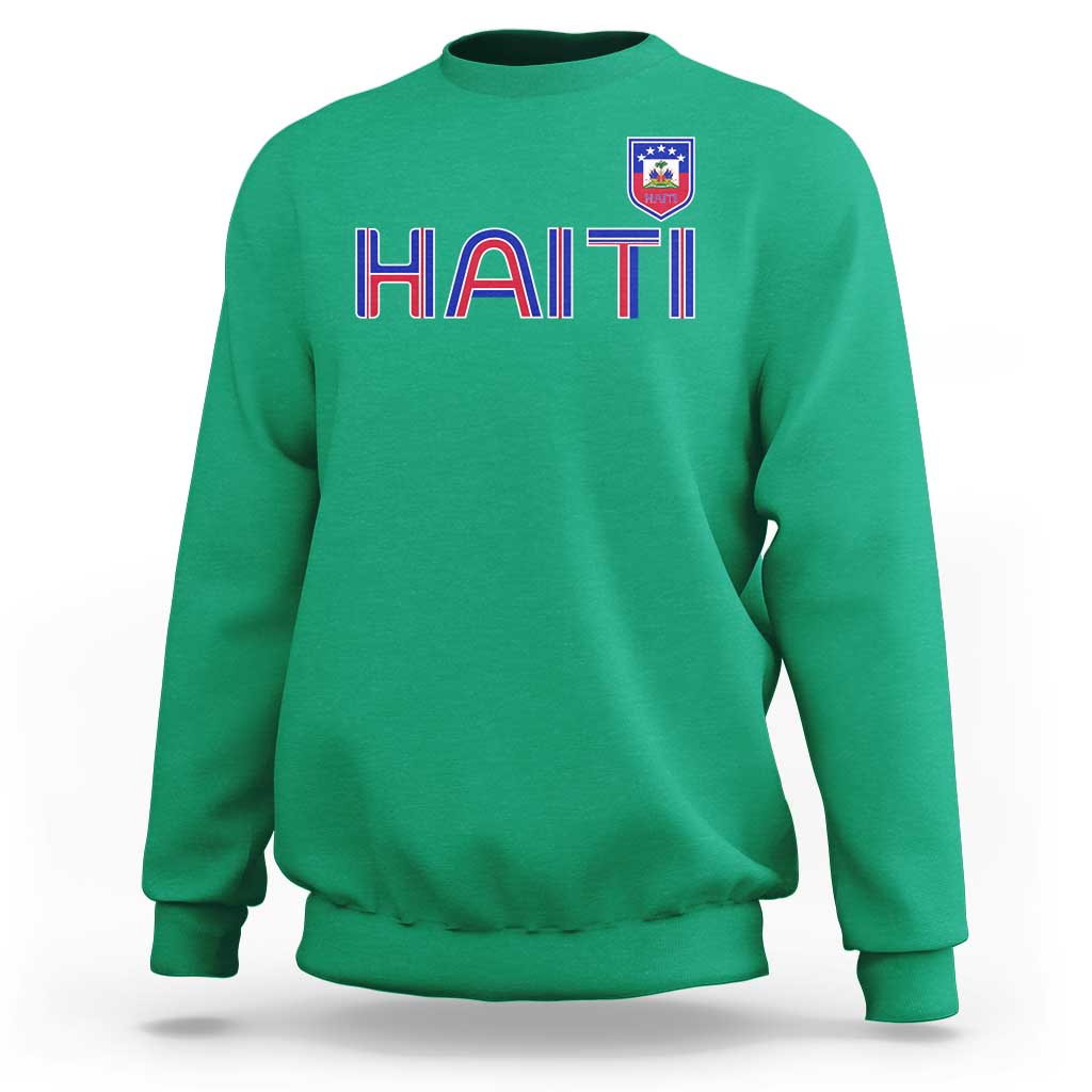 Haiti Flag Crest Sweatshirt Haitian Pride National Heritage Patriotic Graphic