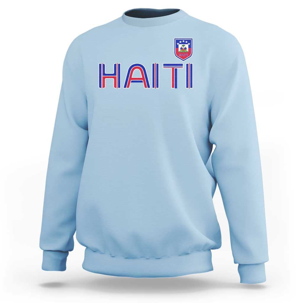 Haiti Flag Crest Sweatshirt Haitian Pride National Heritage Patriotic Graphic