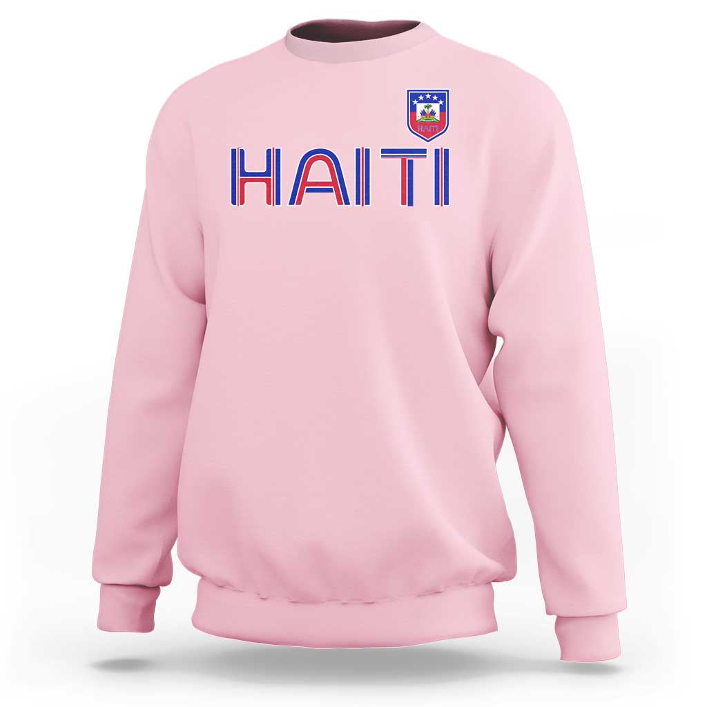 Haiti Flag Crest Sweatshirt Haitian Pride National Heritage Patriotic Graphic
