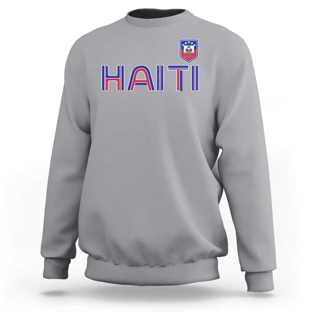 Haiti Flag Crest Sweatshirt Haitian Pride National Heritage Patriotic Graphic