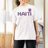 Haiti Flag Crest T Shirt For Women Haitian Pride National Heritage Patriotic Graphic