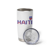 Haiti Flag Crest Tumbler Cup Haitian Pride National Heritage Patriotic Graphic