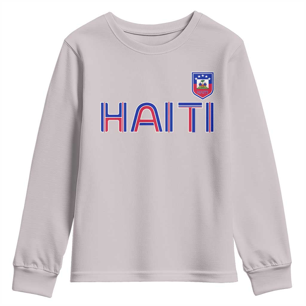 Haiti Flag Crest Youth Sweatshirt Haitian Pride National Heritage Patriotic Graphic