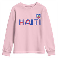 Haiti Flag Crest Youth Sweatshirt Haitian Pride National Heritage Patriotic Graphic
