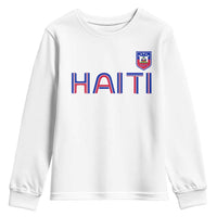 Haiti Flag Crest Youth Sweatshirt Haitian Pride National Heritage Patriotic Graphic