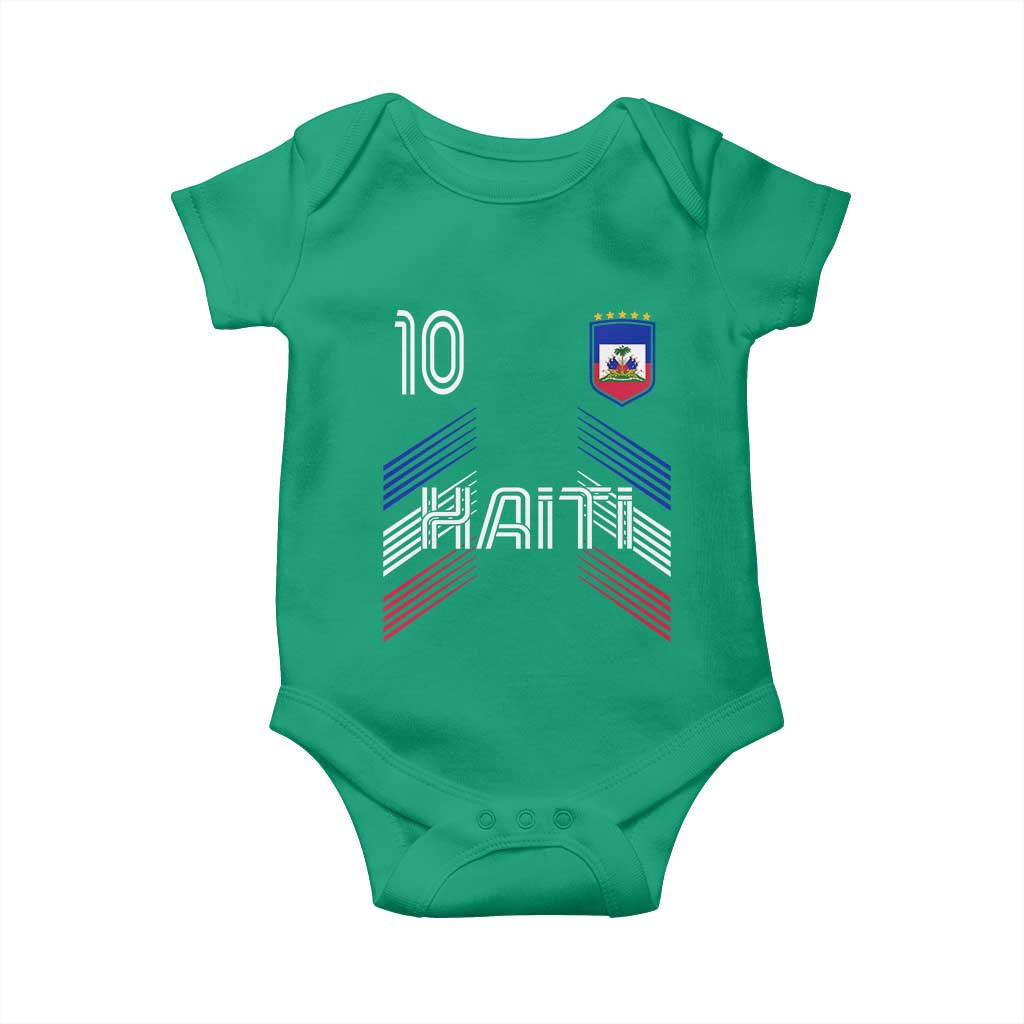 Haiti Soccer Baby Onesie Haitian Football Fan Pride National Team Support Graphic