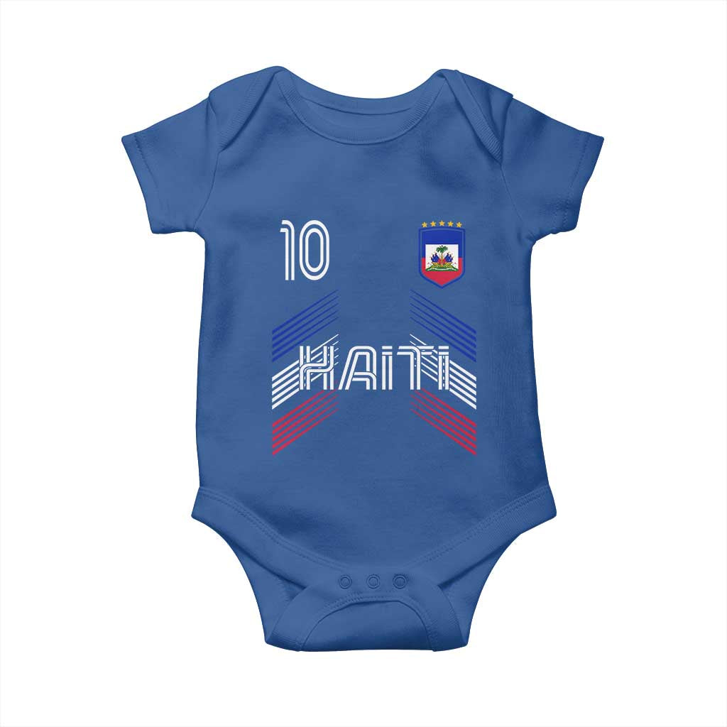 Haiti Soccer Baby Onesie Haitian Football Fan Pride National Team Support Graphic